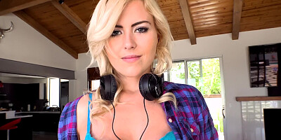 Blonde Summer Day rides a cock and gets a load