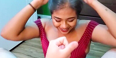 RAI IS BACK -Busty Indian teen 18+ gives sloppy deepthroat