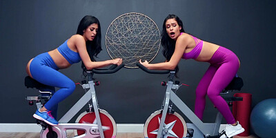 Two sporty lesbians fucking each other instead of working out