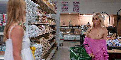 Kali Roses and Leah Lee make love in grocery store