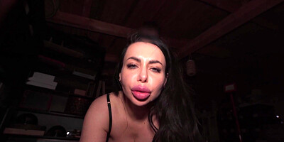 Big-boobed whore Arish Lamborghini gives head and fucks for some cash