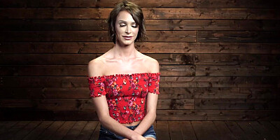 Stunning slender brunette babe machine fucked