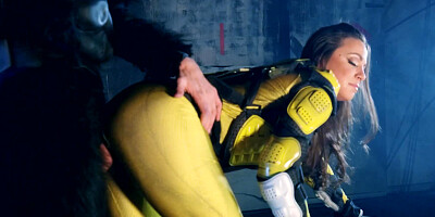 Villain drills slutty Power Ranger with his fat manhood