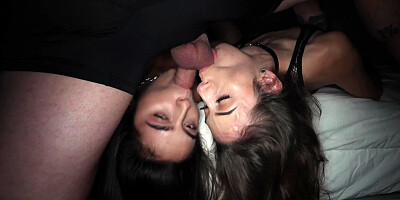 Ike Diezel fucks Dani Blu and Bella Katz in their pretty faces