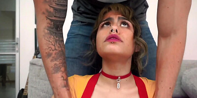 Young woman Lulu Ninfo is fucked by porn customer Mario Leon