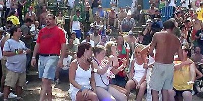 Horny girls strip at the party