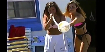 80s Wondrous Spring Break Honies with brilliant boobs 1988