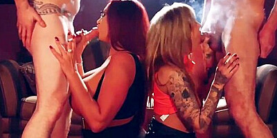 Two Sexy Brit Babes Smoking Oral, Blowjob, and Sex