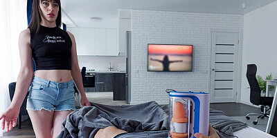 Slutty Stepmom caught her Stepson masturbating with Autoblow