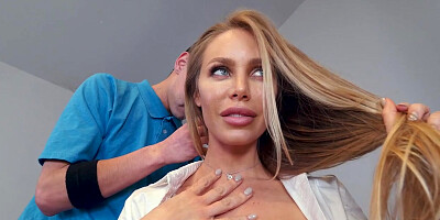 Step-Mother likes her stepson's HEFTY introduce