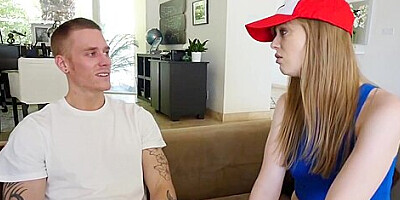 Dolly Leigh licking large hard cock for satisfaction