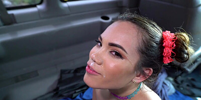 Chinese bitch nailed on a bus