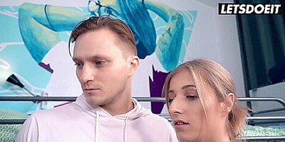 Horny Hostel In Skinny Blonde Has With Her Horny Roommate