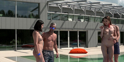 Lady Dee and Veronica Clark getting fucked hard outdoors