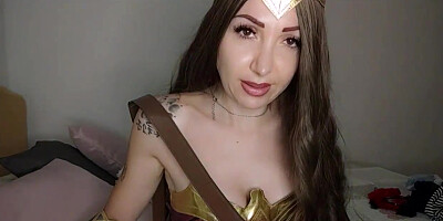 The stellar WONDERWOMAN is courageous but still dressed in the nappy