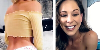 Cherie DeVille having video chat sex with her teen stepdaughter