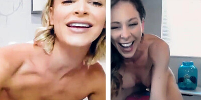 Cherie DeVille having video chat sex with her teen stepdaughter