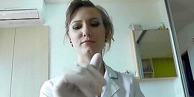 Russian nurse comes home from work to meet her husband