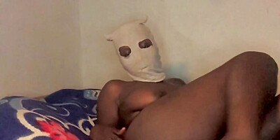 What Horny Ebony Bitch Does for Her Fans