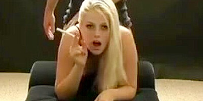 British blonde Charlotte stokely fucked doggy smoking fetish