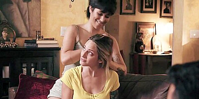 Brooklyn Gray In Pervy Step dad Finds His Daughters Lesbian Gf Very Attractive