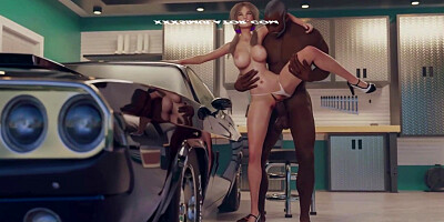 Blonde Babe Rides Mature BBC Car Service