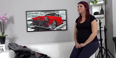 creampie casting for pregnant redhead