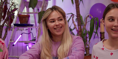 Hot Lesbians Play A Sexy Game Together