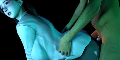3D big boobs slut Asian whore cheating with big dick