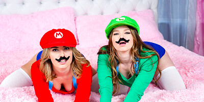 Two chicks are fucked by horny guys at this cosplay party