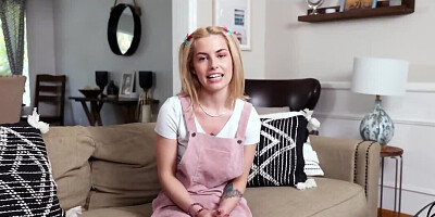 Adorable blonde properly stretched during her debut scene