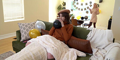 Stepdaughter and stepdad having naughty fun