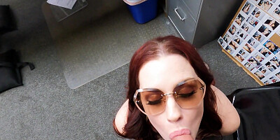Busty redhead slut Jessica Ryan screwed by older man