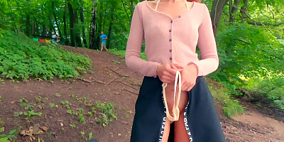 I follow his orders. Jeny Smith nude in public city park