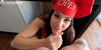 Masterchef pamsnusnu sexo duro en la cocina me sirvo las corridas en una copa