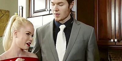 Sexy Blonde Housewife Invites A Couple For Swinger Sex With Nikki Delano