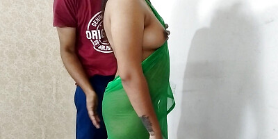 Mallu couple boobs press and cock on ass hot romantic nude sexual fun, Mallu couple enjoying in nude romance, Mallu nude fun