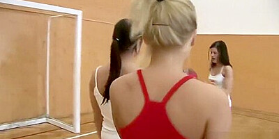 Intense lesbian orgy with delicious teenage vixens