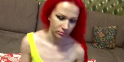 Redhead girlfriend gets bonked hard in doggy