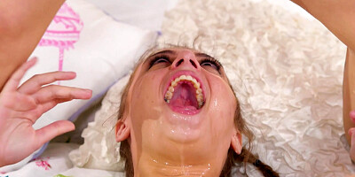 Adorable MILF Joanna Angel admires her stepdaughter Gia Derza and decides to fuck her