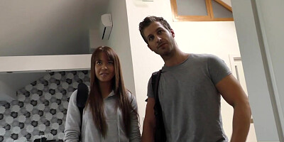 HUNT4K. Chick Angella Christin fucked by stranger on couch for cash