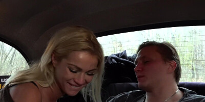 Cherry Kiss pleasures horny dude in the backseat of a car