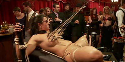 Enslaved subs abased at soiree (Claire Robbins, Penny Have Fun, Danny Wylde, Penny Barber, Penney Have Fun)