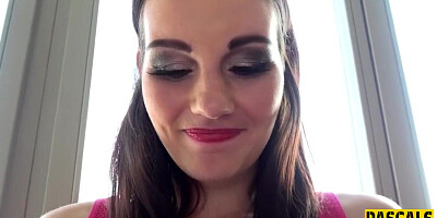 Blindfolded and bound teen submissive