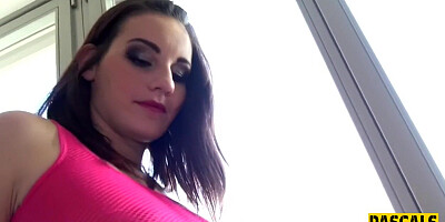 Blindfolded and bound teen submissive