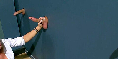 CFNM milfs facialized in gloryhole fun