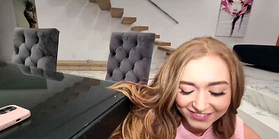 Stepsister having fun everywhere in her ass