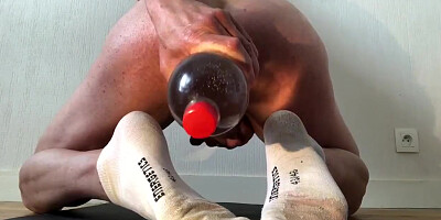 Bottle going knuckle deep mini-rosebud cool
