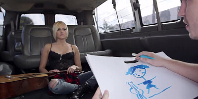 Kate England gets rammed and slammed in the backseat for cash