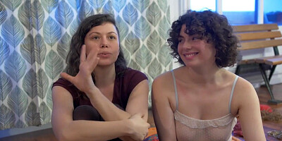 Amateur Lesbians Dabble In Light Bondage